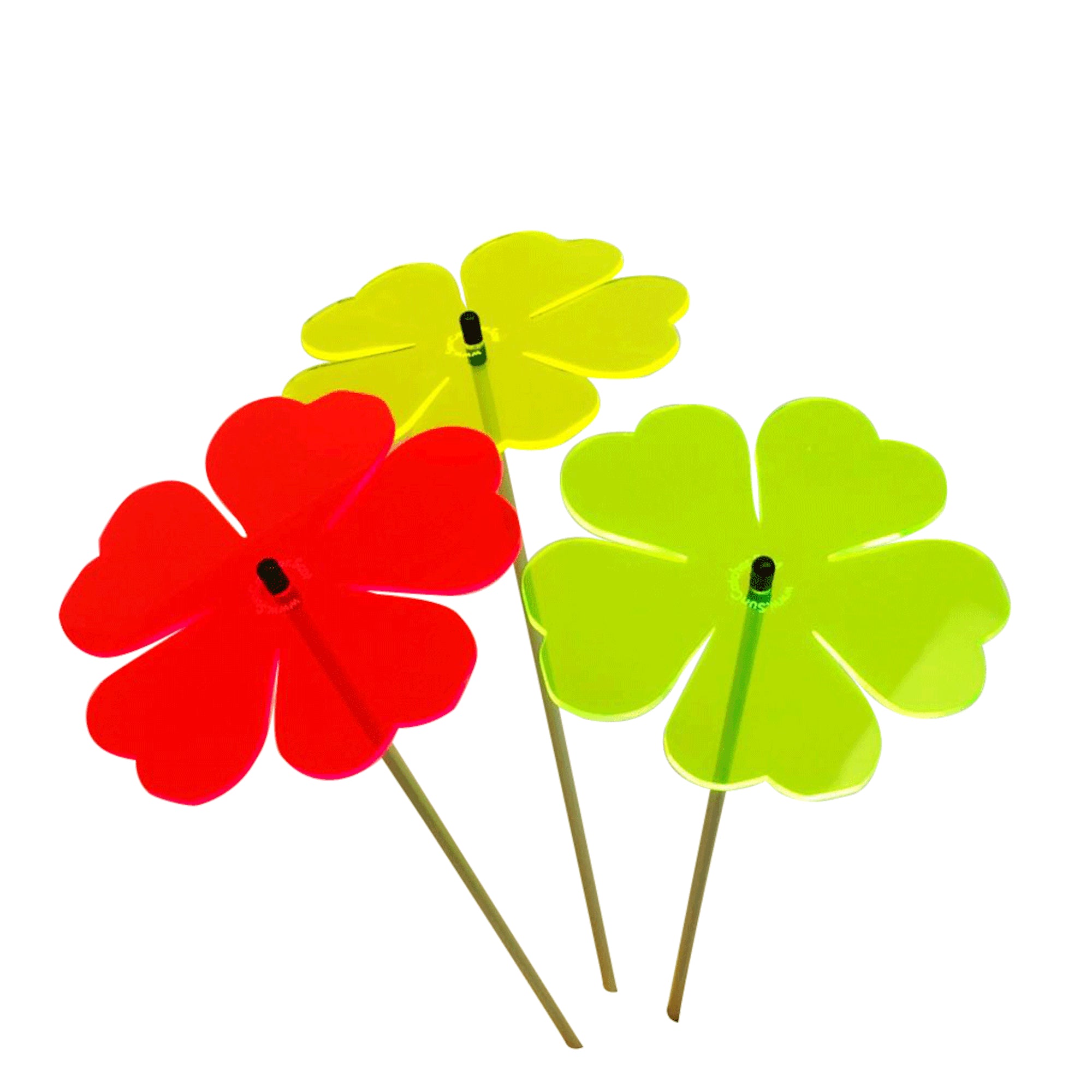 Large Garden Décor Ornaments Set of 3 'Double Blossoms' - Image 8