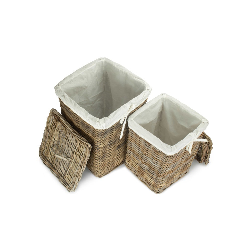 Square Rattan Laundry Basket - Image 4