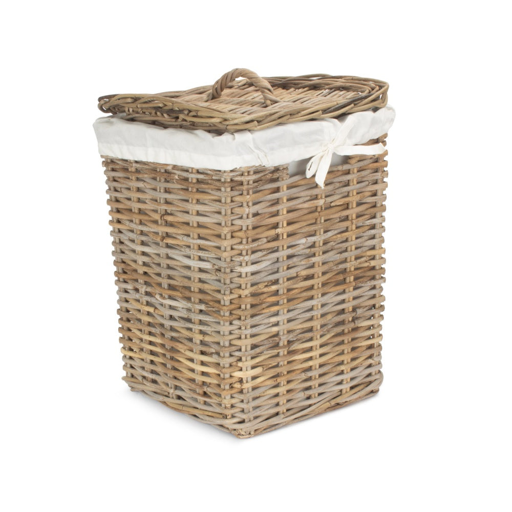 Square Rattan Laundry Basket - Image 3