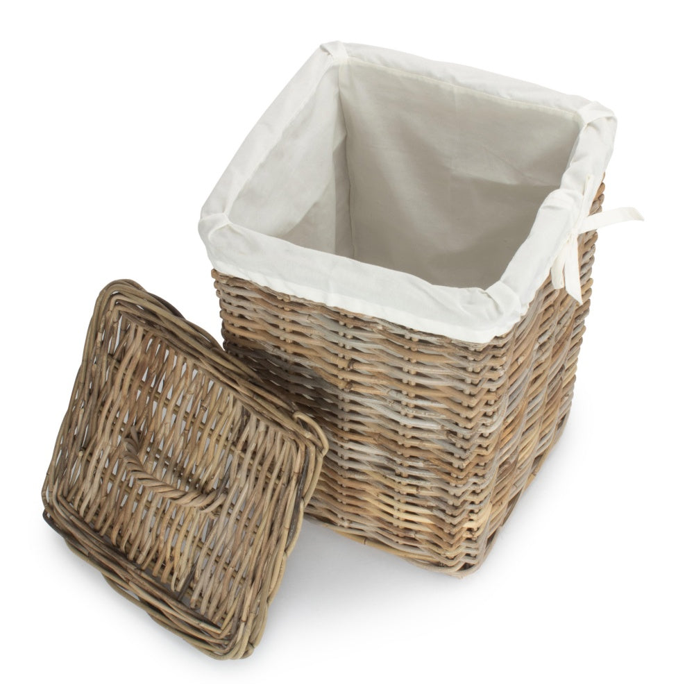 Square Rattan Laundry Basket - Image 2