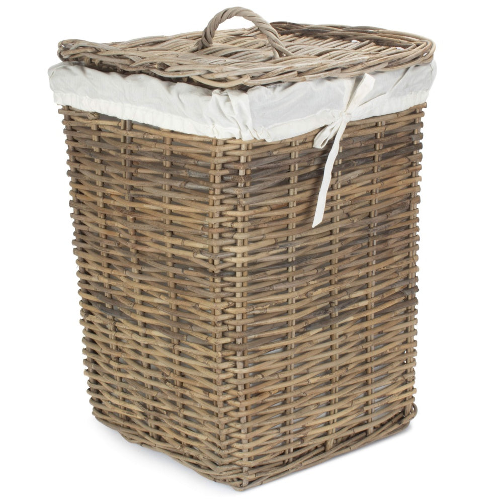 Square Rattan Laundry Basket - Image 7