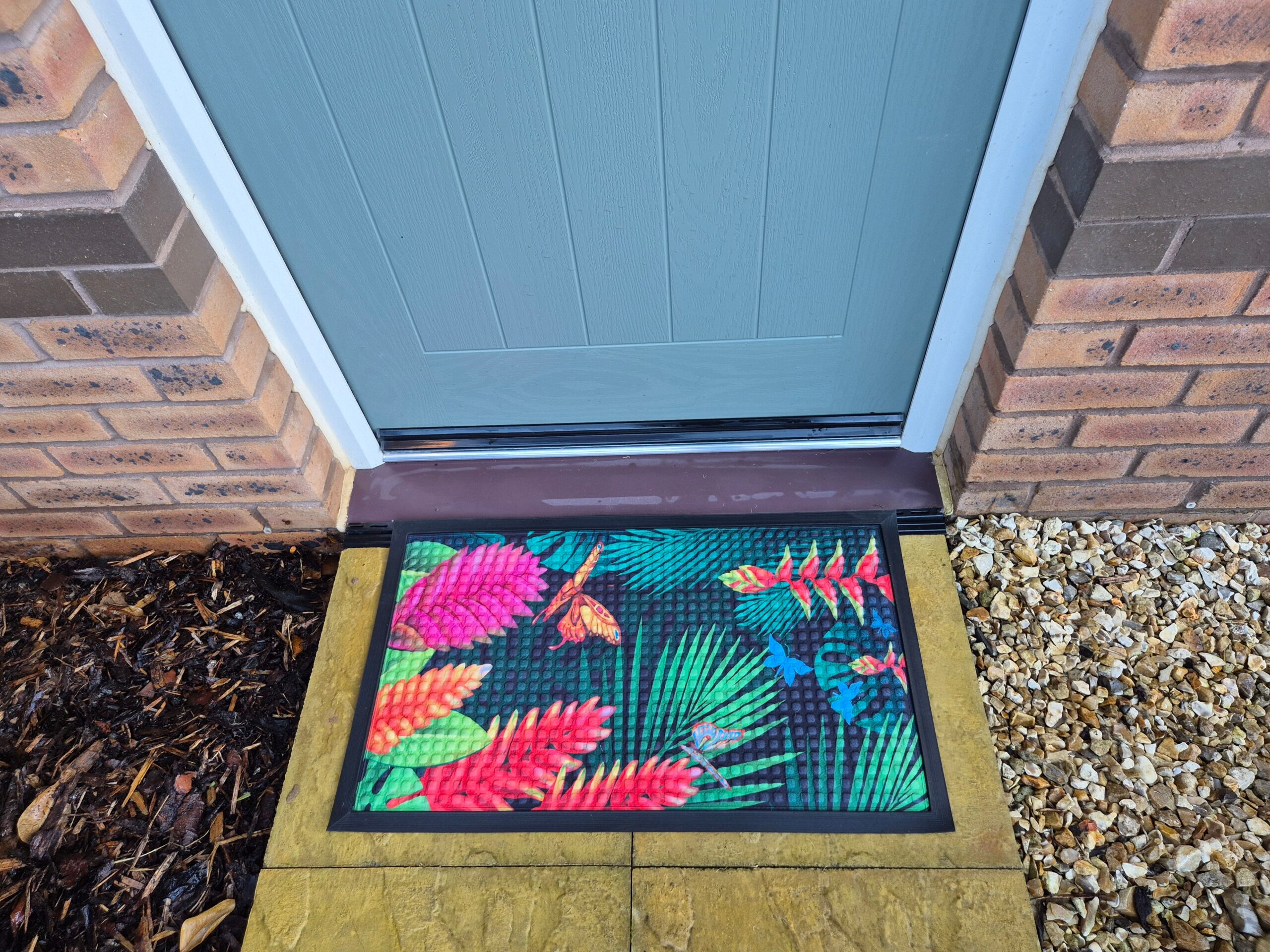 3D Embossed Doormat, 75cm x 45cm - Butterflys - Image 3