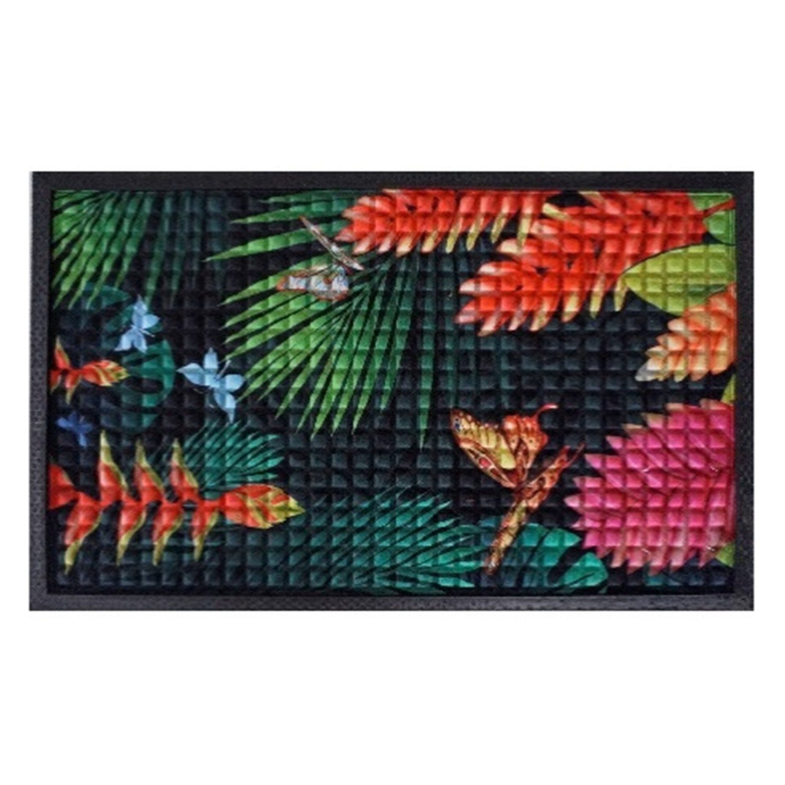 3D Embossed Doormat, 75cm x 45cm - Butterflys
