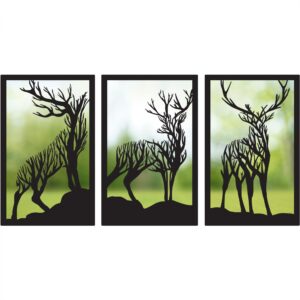 SunCatcher Garden Mirror Set 3 Stags