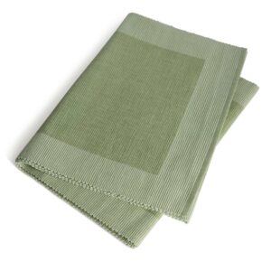 Luxury Table Runner Green - Organic Cotton & Handmade
