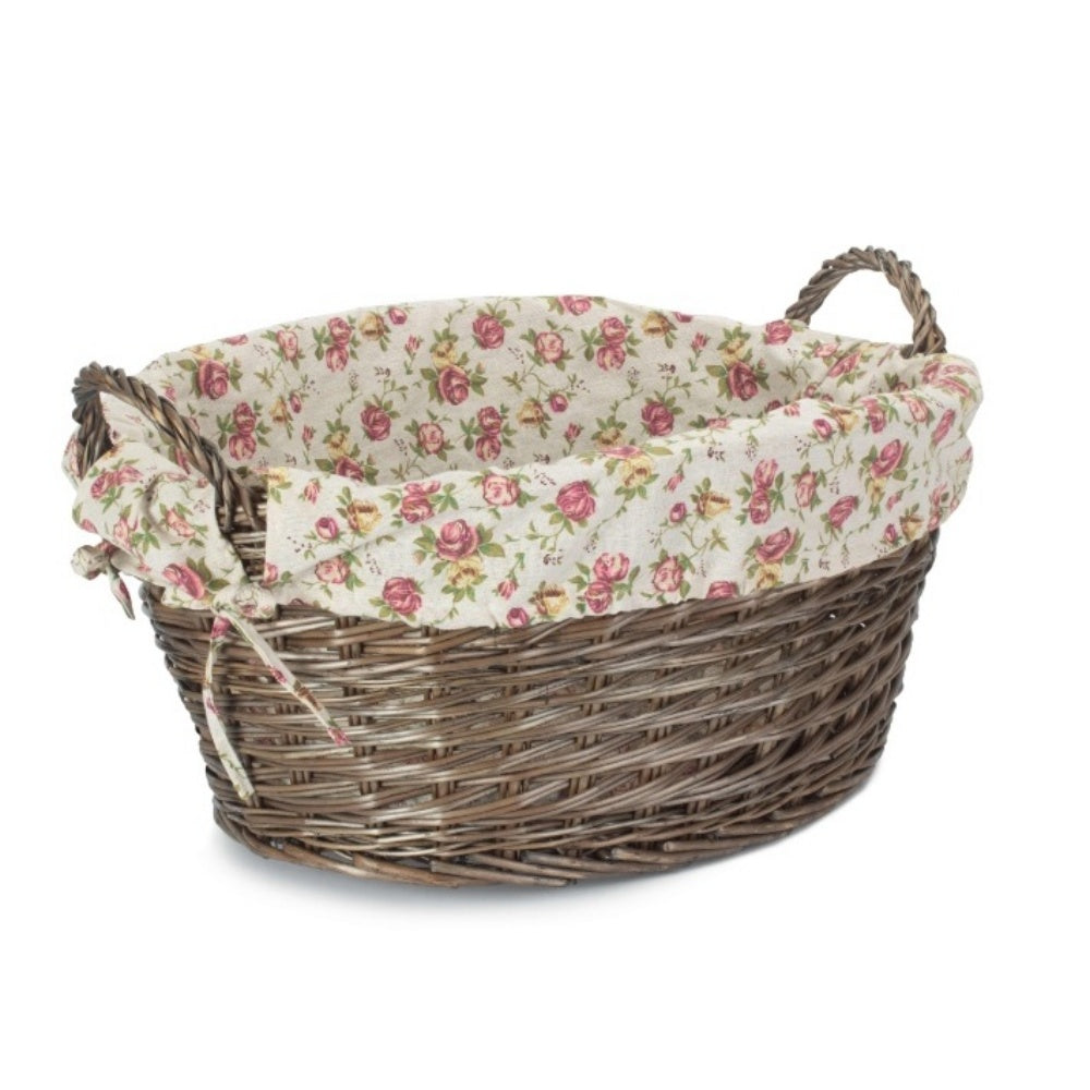 Antique Wash Finish Willow Wash Basket