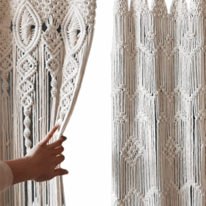 Boho Bliss: Hand-Woven Cotton Door Curtain Tapestry for Artistic Decor