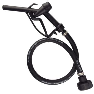 Fuel Nozzle with 1” R6 Rubber Hose & S60X6 Adapter