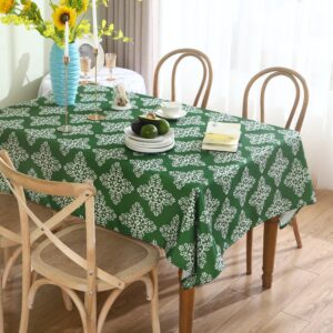 Water Resistant Indoor Outdoor Table Cloth 137x185 CM (Green) - Design TC3