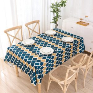 Water Resistant Indoor Outdoor Table Cloth 137x185 CM (Blue)