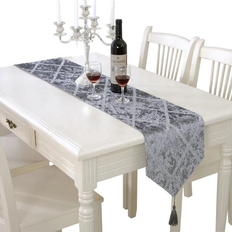 Multiple Design Party Christmas Wedding Velvet Table Runner - Image 3