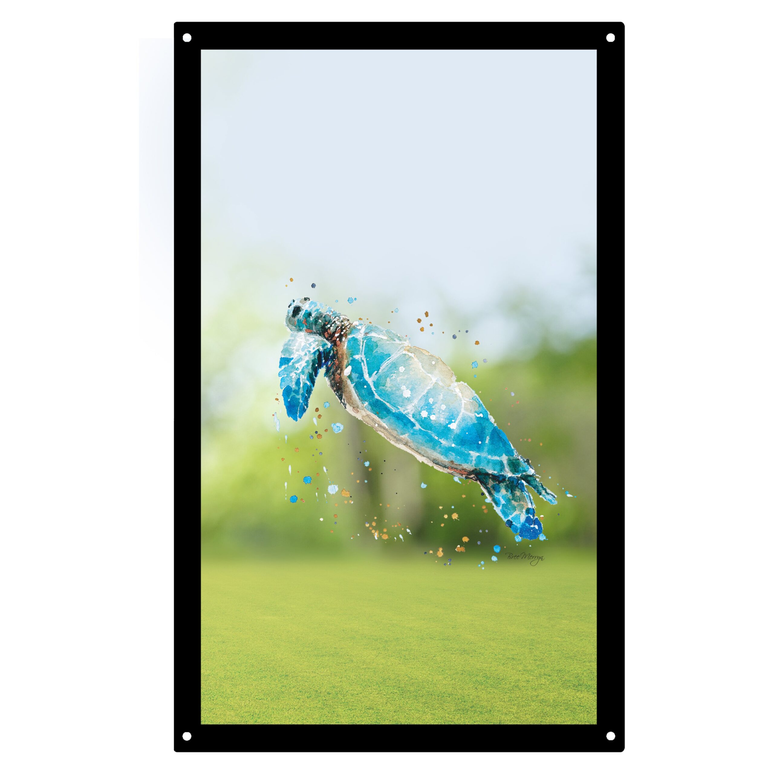 SunCatcher Garden Mirror Swimming Turtle – Rectangular Illustrations by Bree Merryn - Image 5